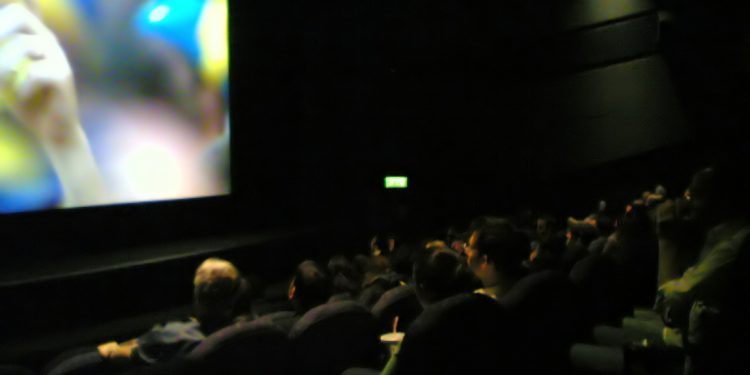 Football match in cinema