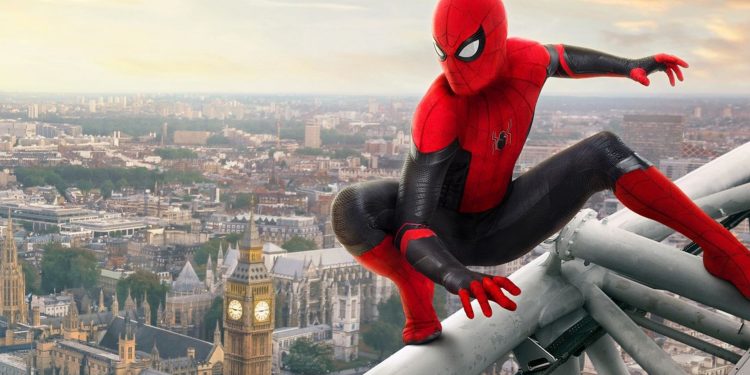 a new spider man far from home trailer reveals where spidey gets his new red and black suit social
