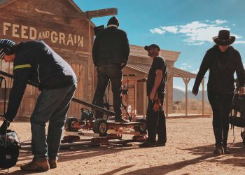 blog header the film production process step by step stock shoot cowboys set