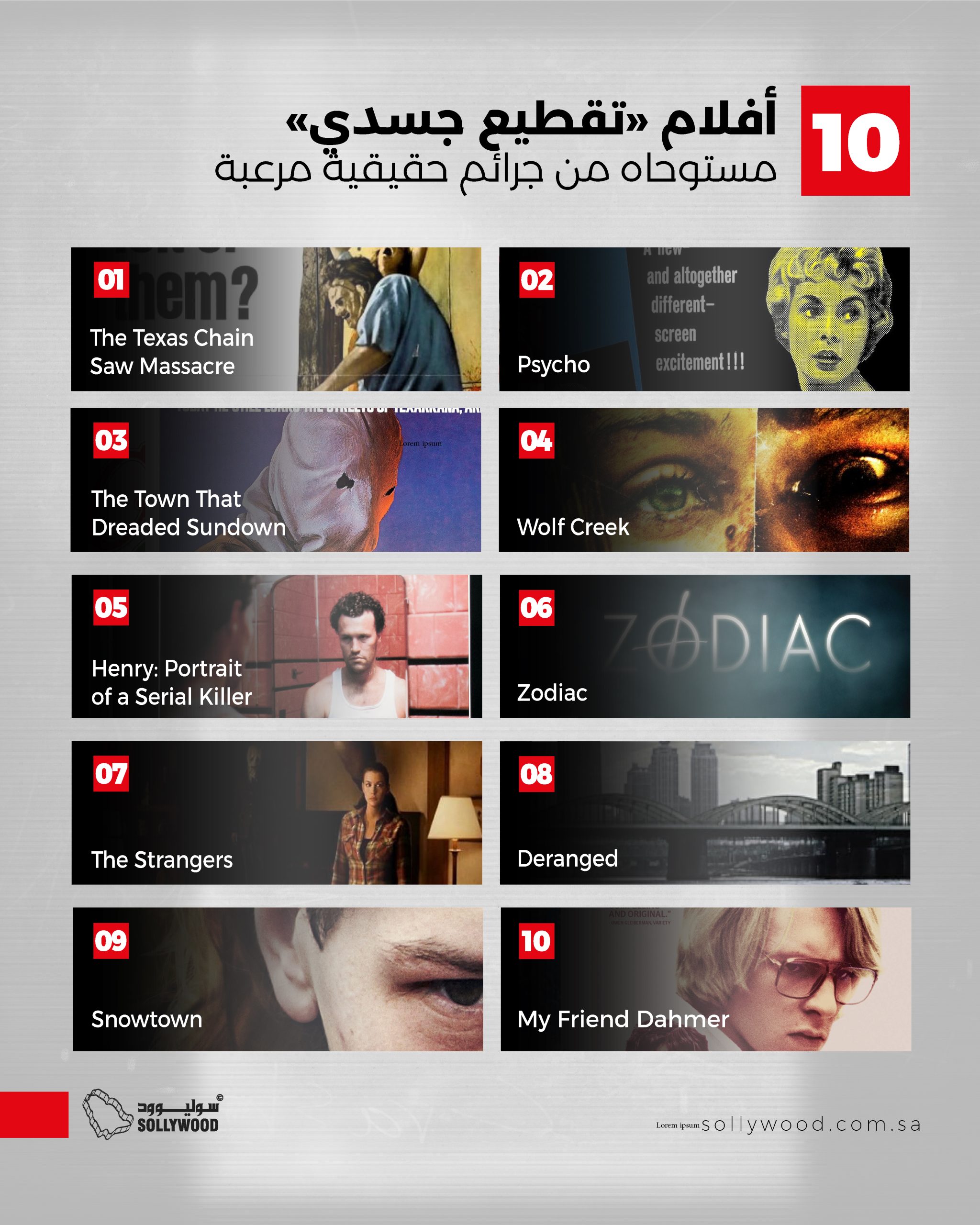 10 أفلام «تقطيع جسدي» مستوحاة من جرائم حقيقية مرعبة 10 أفلام «تقطيع جسدي» مستوحاة من جرائم حقيقية مرعبة