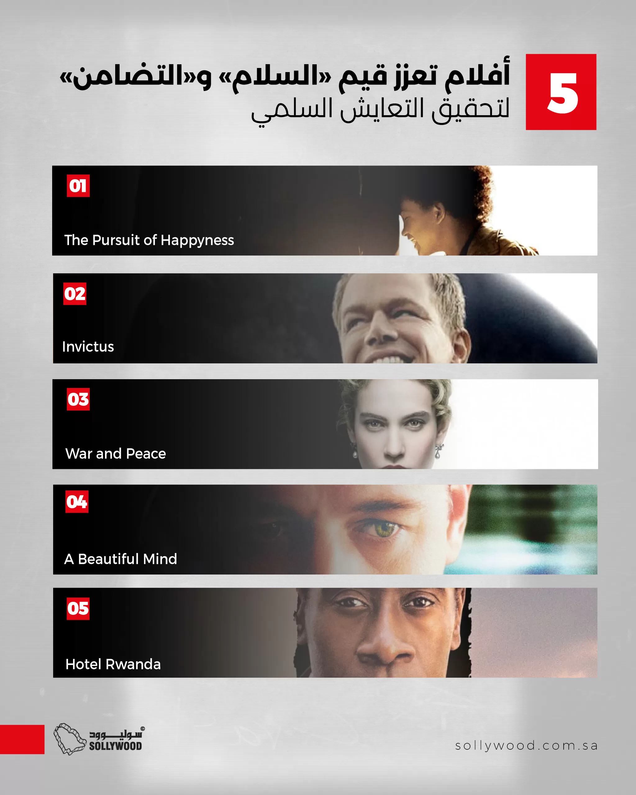 5 أفلام تعزز قيم «السلام» و«التضامن» لتحقيق التعايش السلمي 5 أفلام تعزز قيم «السلام» و«التضامن» لتحقيق التعايش السلمي