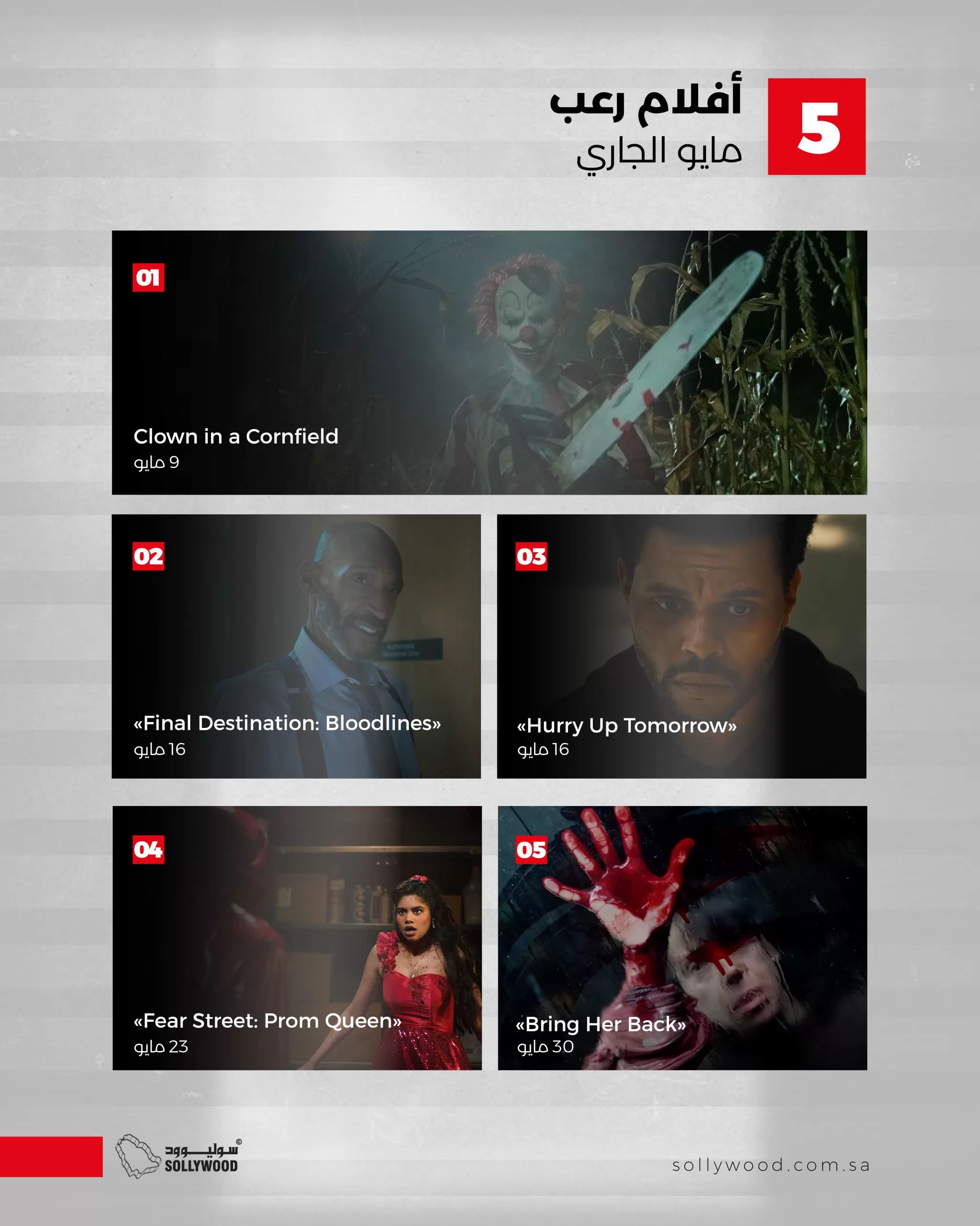 صالات السينما العالمية تستقبل 5 أفلام رعب.. مايو الجاري