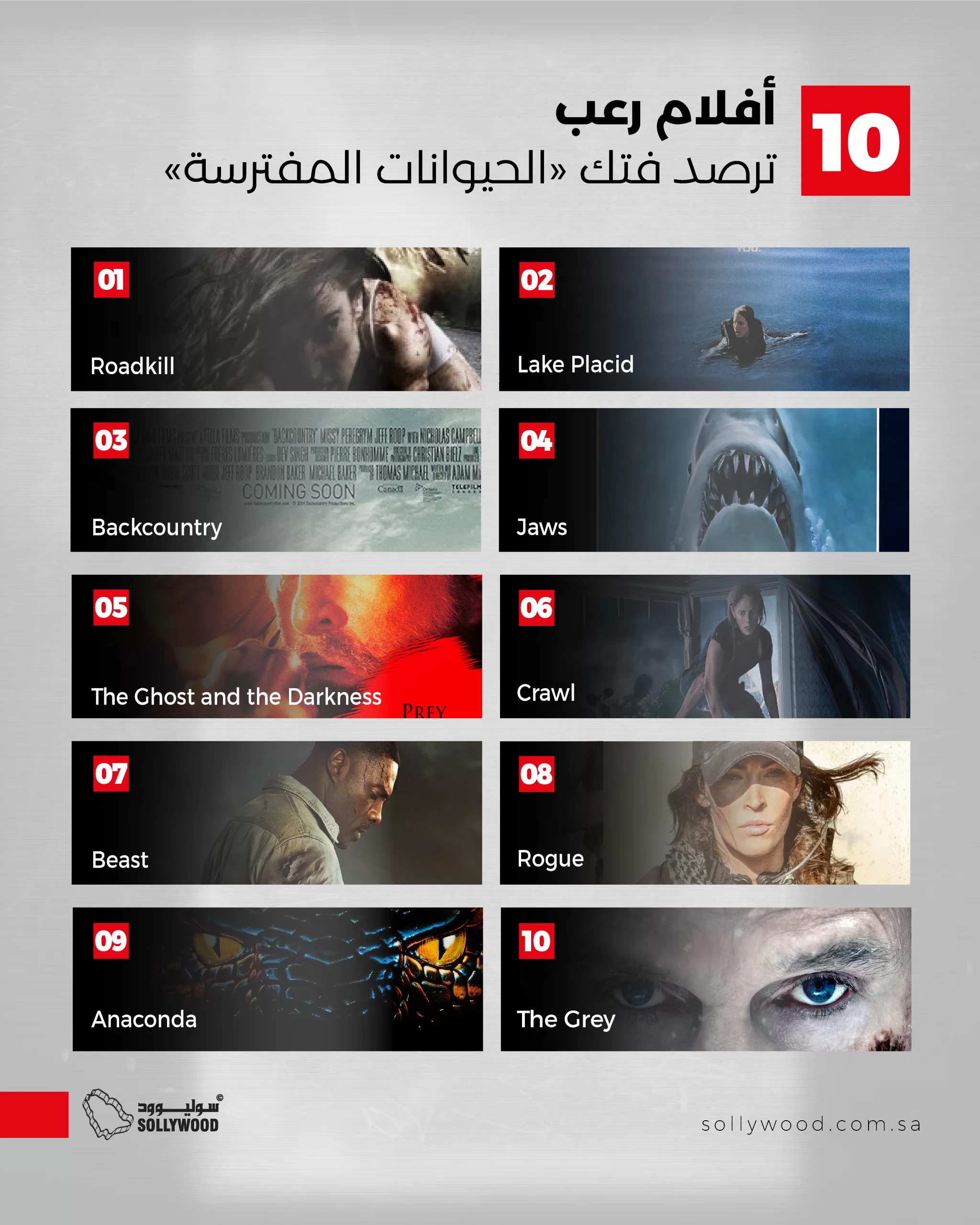 10 أفلام رعب ترصد فتك «الحيوانات المفترسة»