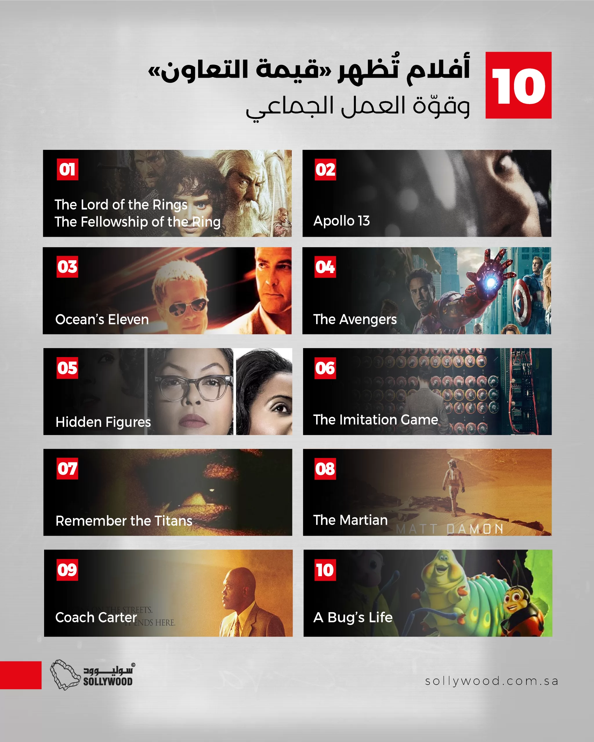 10 أفلام تُظهر «قيمة التعاون» وقوّة العمل الجماعي 10 أفلام تُظهر «قيمة التعاون» وقوّة العمل الجماعي