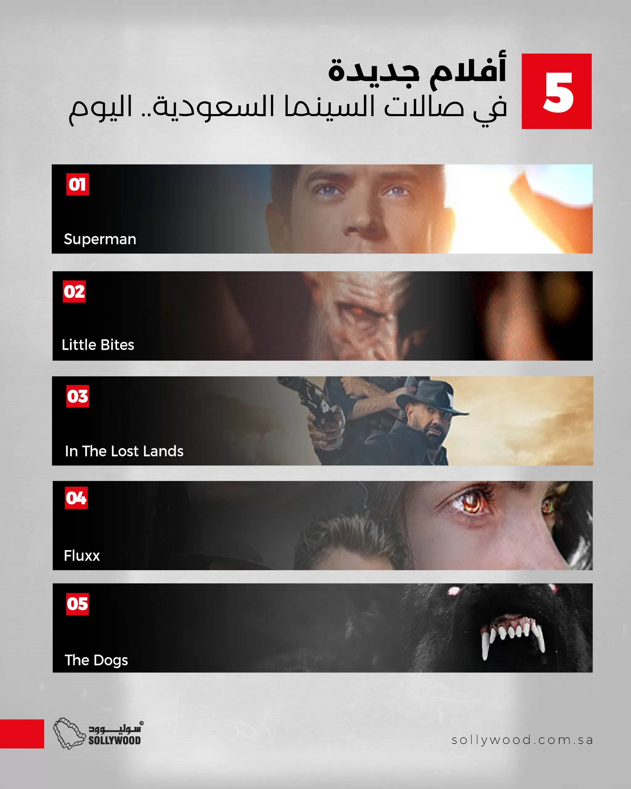 صالات السينما السعودية تستقبل 5 أفلام جديدة اليوم.. رعب وأكشن وخيال علمي صالات السينما السعودية تستقبل 5 أفلام جديدة اليوم.. رعب وأكشن وخيال علمي