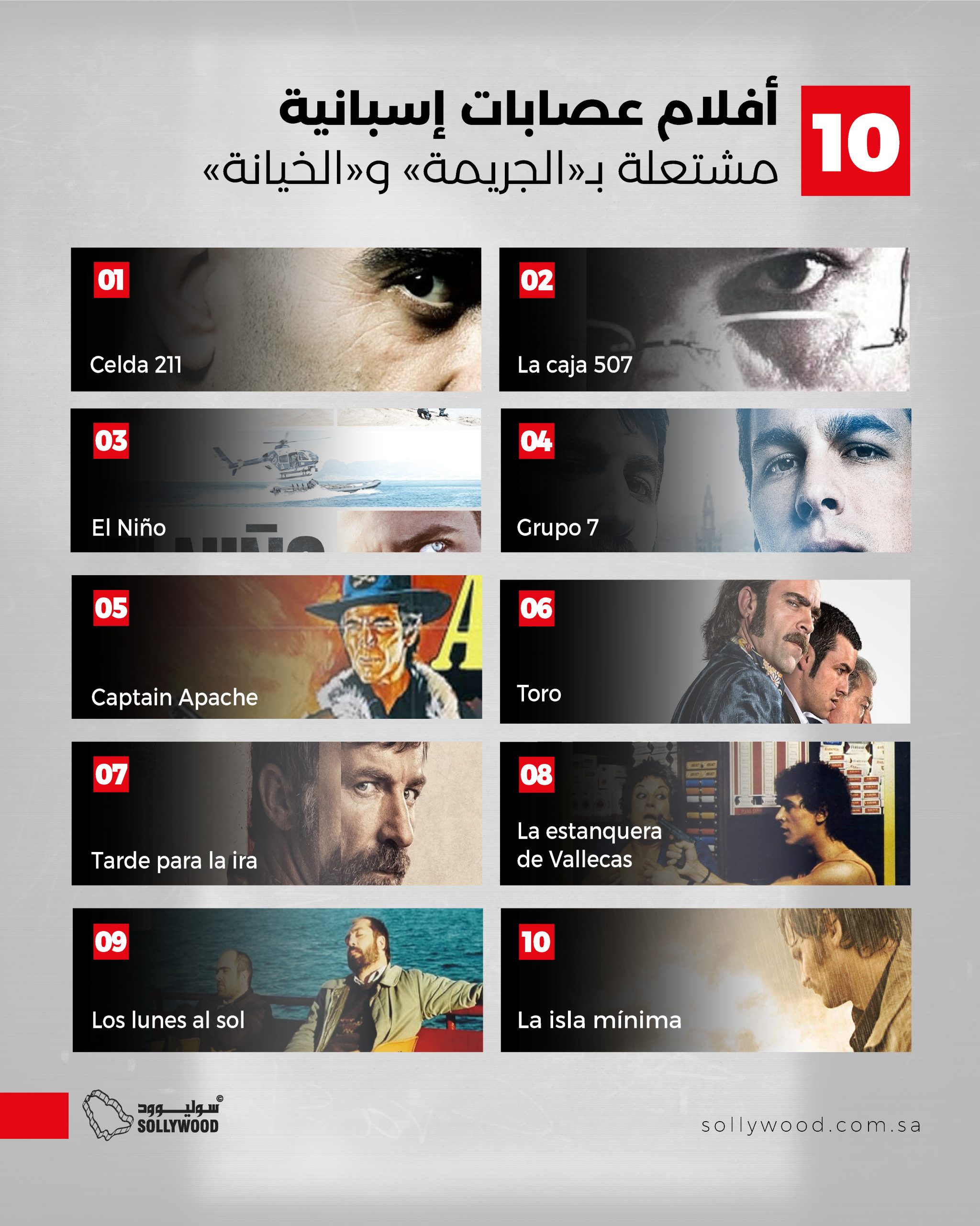 10 أفلام عصابات إسبانية مشتعلة بـ«الجريمة» و«الخيانة»