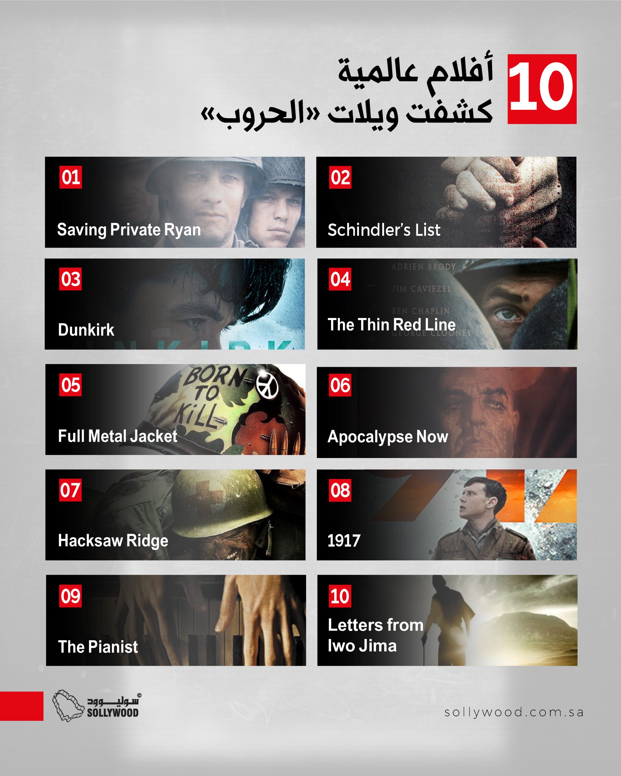 أفلام عالمية كشفت ويلات «الحروب»