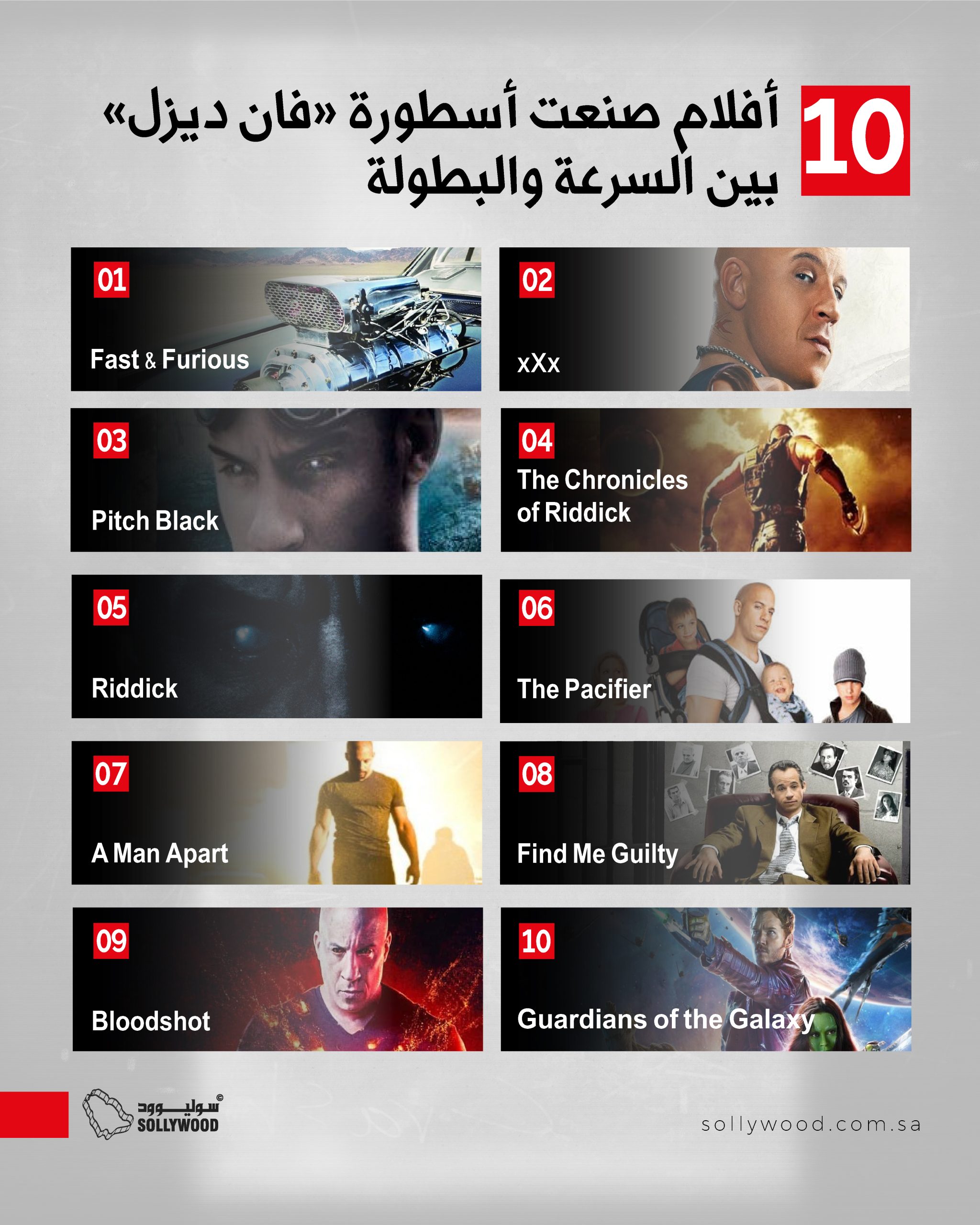 أفلام صنعت أسطورة «فان ديزل» بين السرعة والبطولة