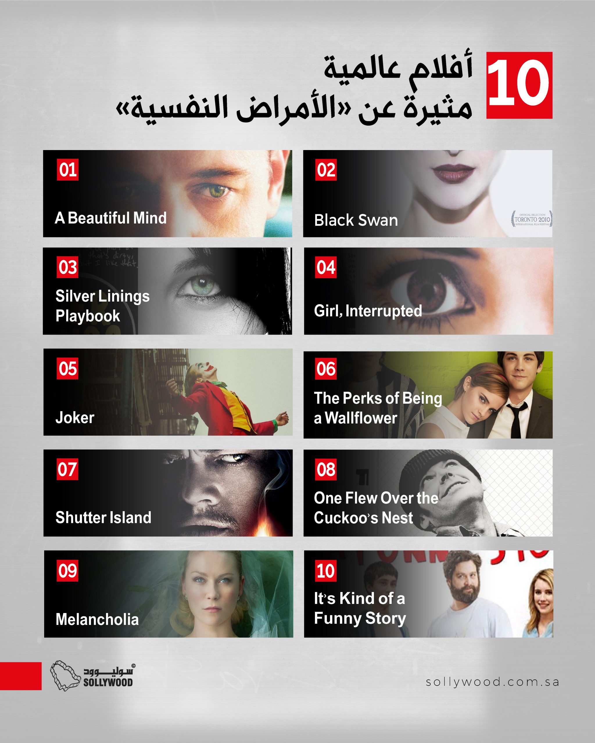 أفلام عالمية مثيرة عن «الأمراض النفسية» أفلام عالمية مثيرة عن «الأمراض النفسية»